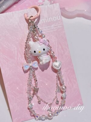 Miss Kitty Bow Crystal Sweet Phone Charm