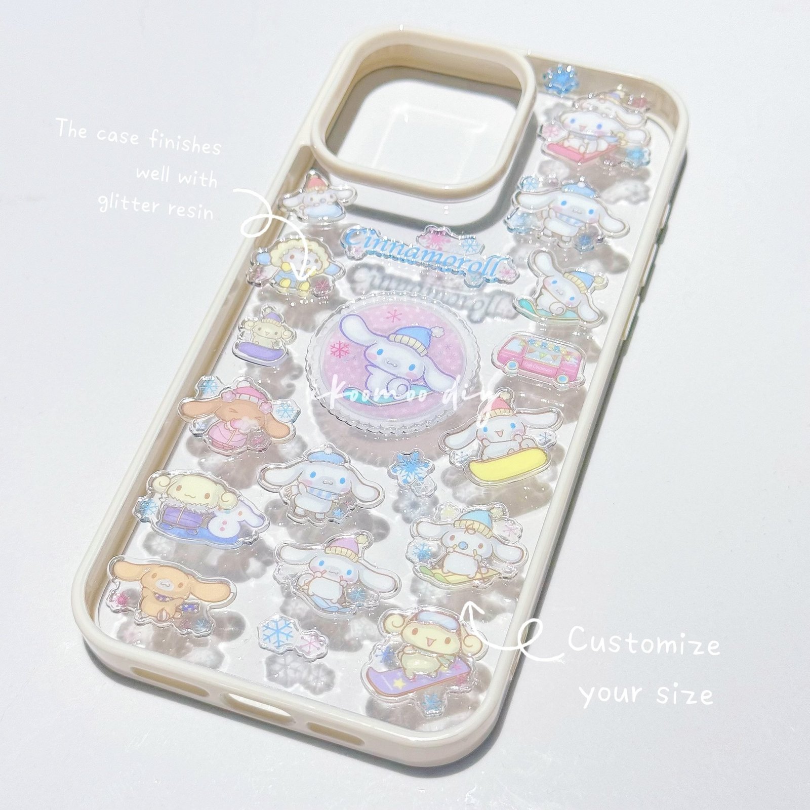 [Customize]Cinna Skiing Winter Deco Resin Case