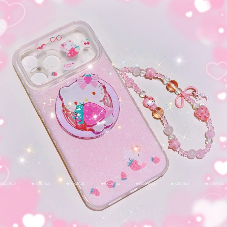 Kitty Strawberry Garden Pink MagSafe Phone Case