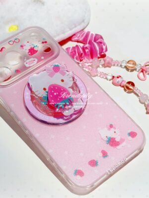 Kitty Strawberry Garden Pink MagSafe Phone Case