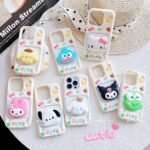Softable Cute Family Phone Case+3D Rotatable Holder