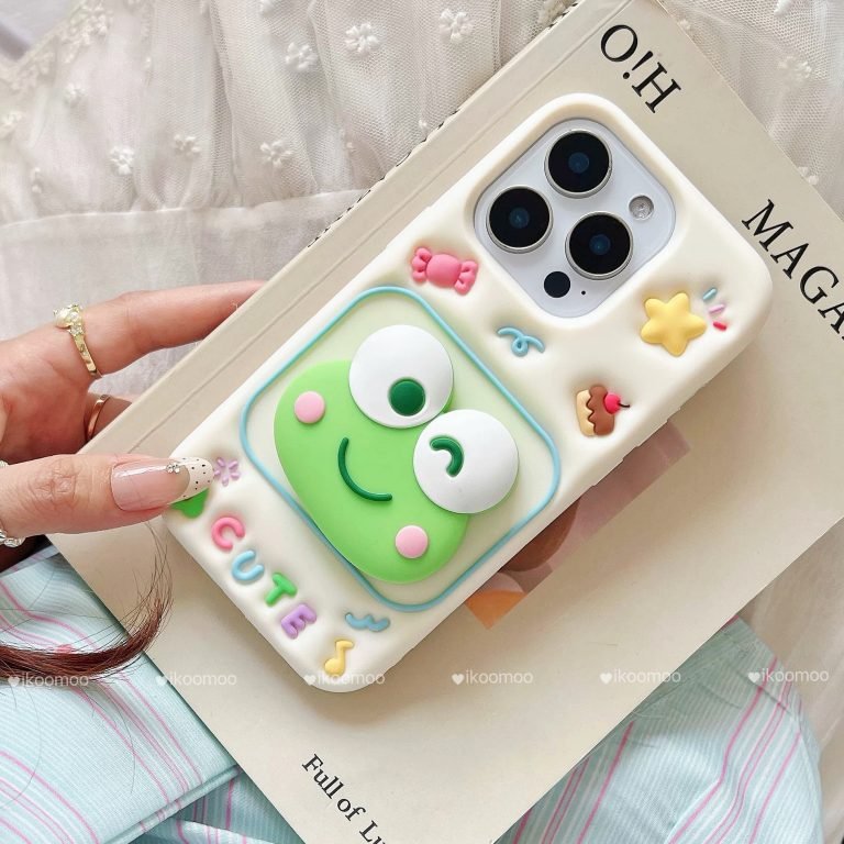 Softable Cute Family Phone Case+3D Rotatable Holder