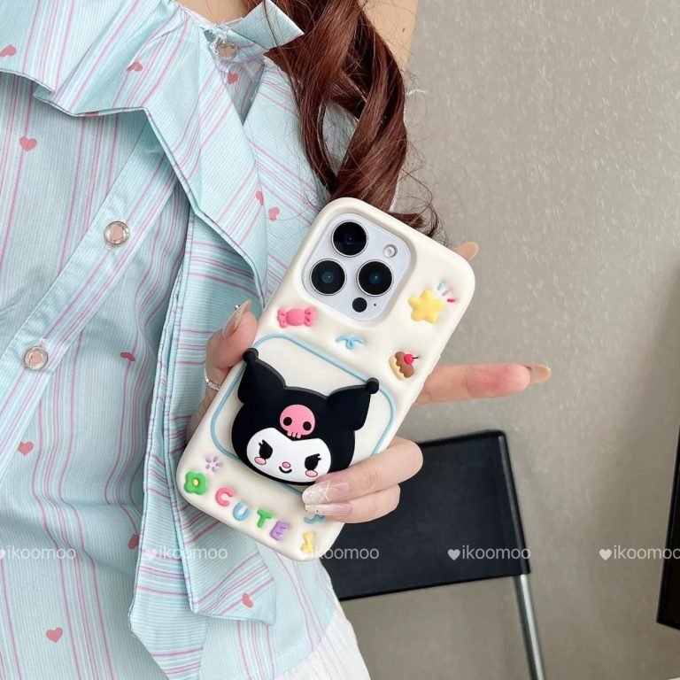 Softable Cute Family Phone Case+3D Rotatable Holder
