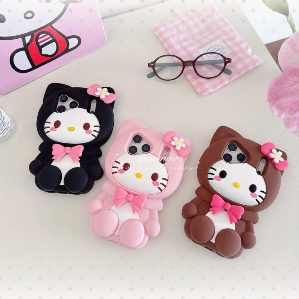Softable Kitty Flower Bow Phone Case