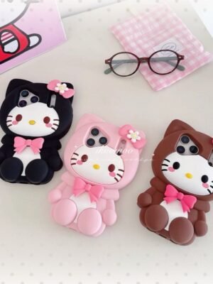 Softable Kitty Flower Bow Phone Case