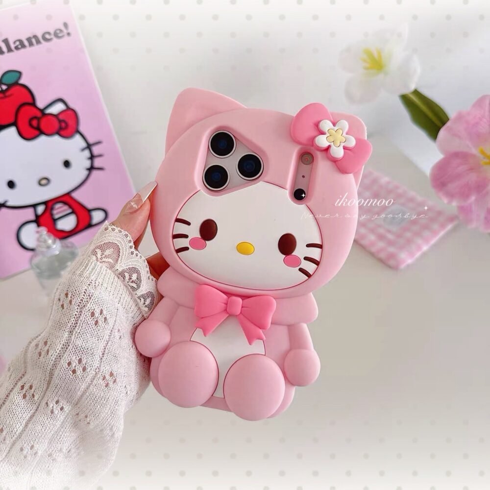 Softable Kitty Flower Bow Phone Case
