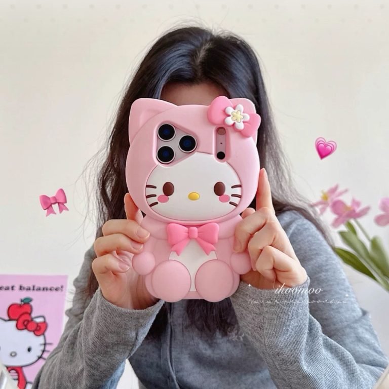 Softable Kitty Flower Bow Phone Case