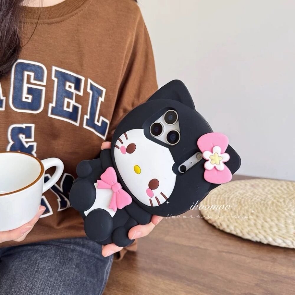 Softable Kitty Flower Bow Phone Case
