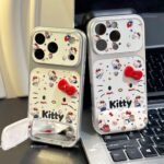 Cute Kitty Bow Protective Cover & Makeup Mirror Stand