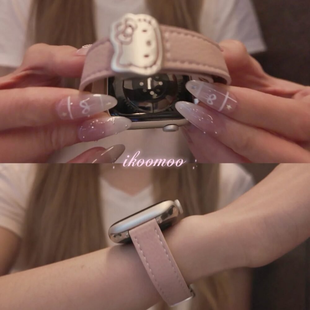 Kitty Magnetic Clasp iWatch Wrap Strap