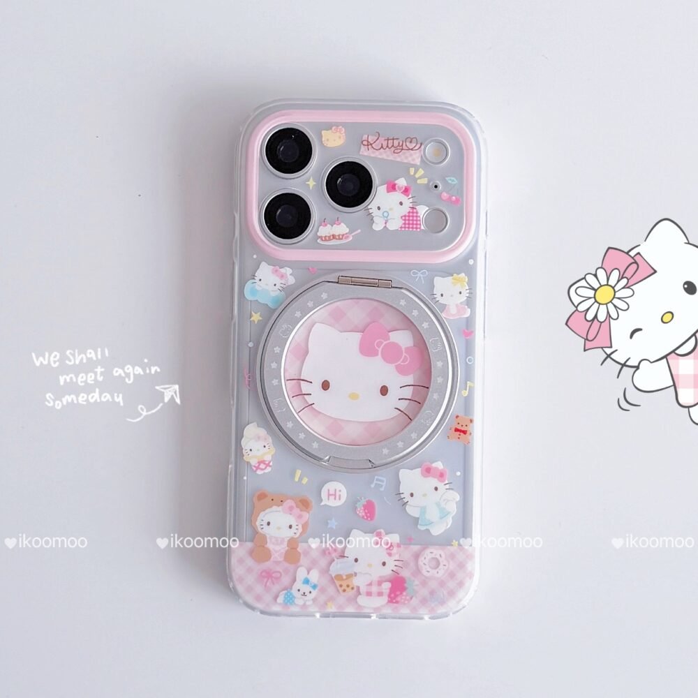 Kitty Pink Day Cream Matte MagSafe Case with Holder