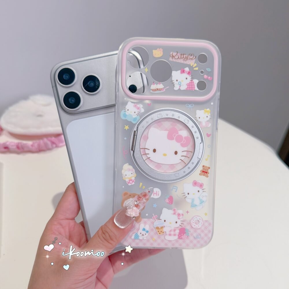Kitty Pink Day Cream Matte MagSafe Case with Holder