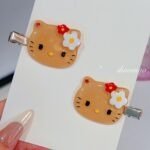 Hawaiian Kitty Bling Bling Hairclips