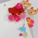 Hawaiian Kitty Bling Bling Hairclips