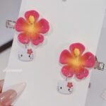 Hawaiian Kitty Bling Bling Hairclips