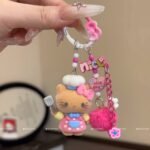 Colorful Fluffy Kitty Chef Cute Keychain Phone Charm