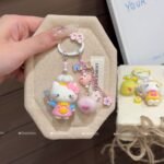 Colorful Fluffy Kitty Chef Cute Keychain Phone Charm