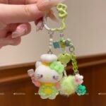 Colorful Fluffy Kitty Chef Cute Keychain Phone Charm