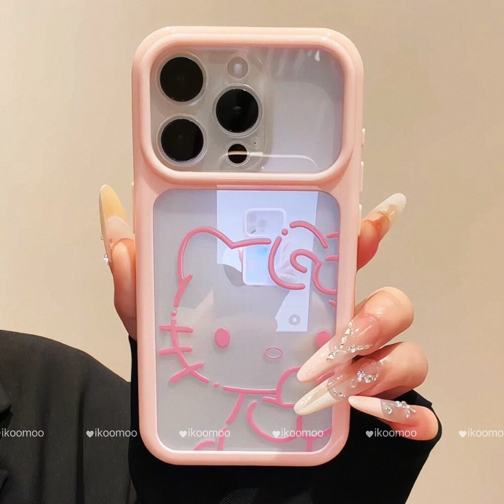 Minimal Transparent Kitty Phone Case
