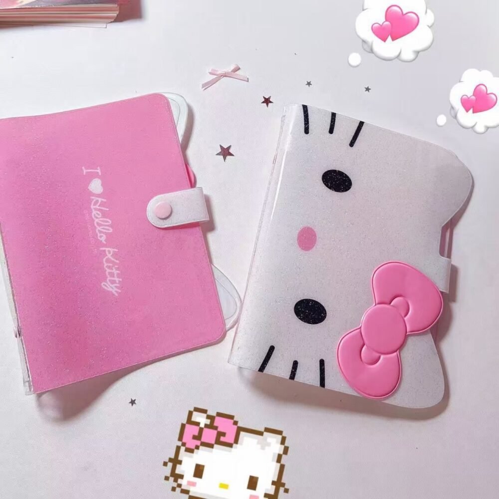 Kitty Shiny Glitter Loose-Leaf Journal