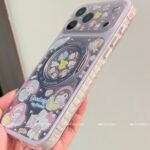 Pastel Purple Silver Lazer MagSafe Phone Case with Holder