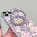 Pastel Purple Silver Lazer MagSafe Phone Case with Holder