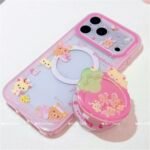 Rilakkuma Strawberries Cozy Life MagSafe Case Set