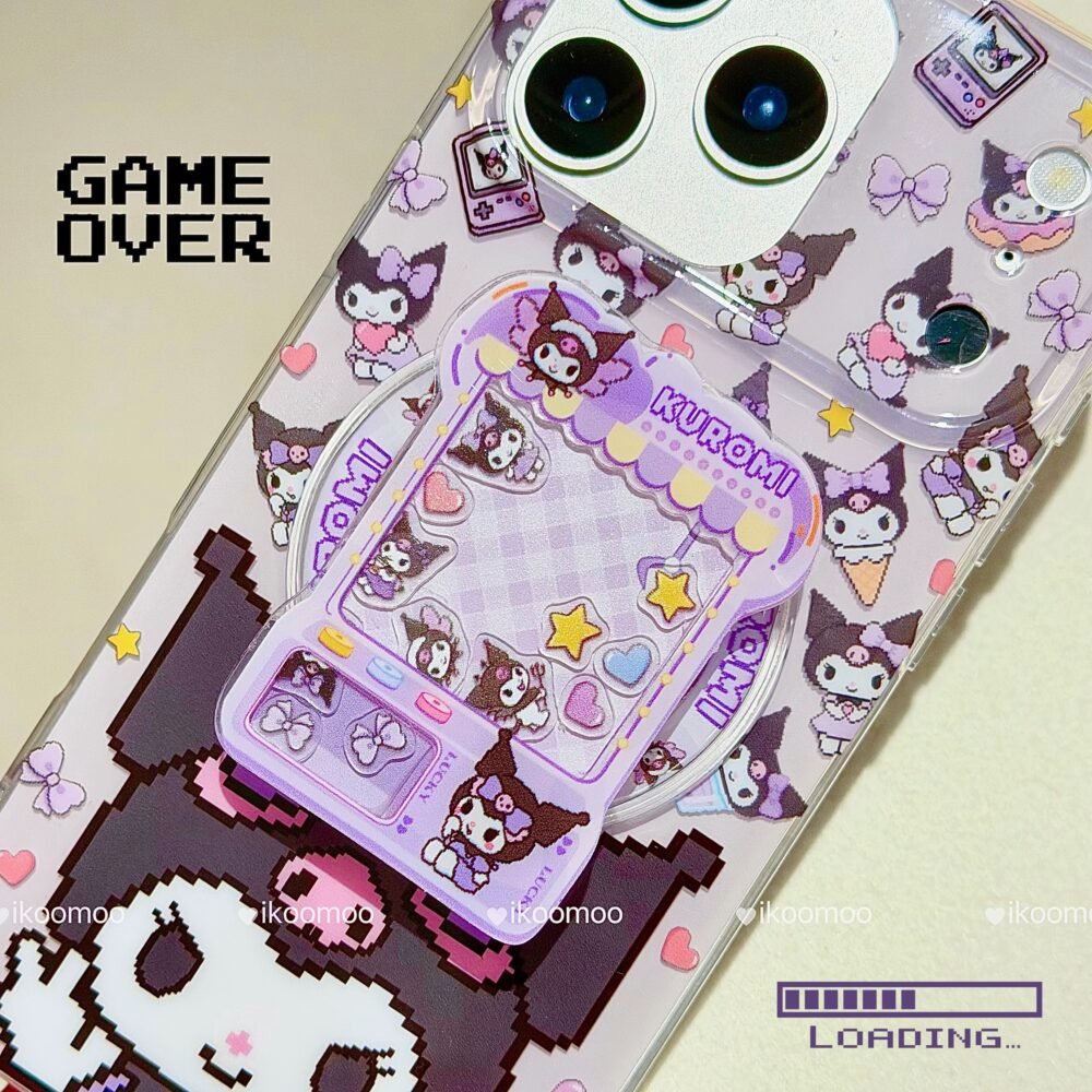 Kuromi Pixel Art Claw Machine MagSafe Case Set