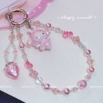 Fairy Melody Pink Laser Pearl Strawberry Phone Charm