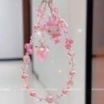 Fairy Melody Pink Laser Pearl Strawberry Phone Charm