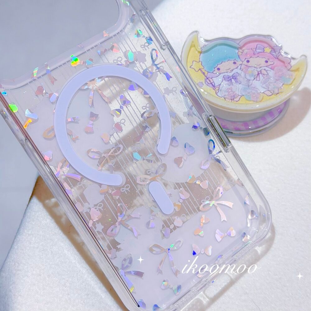 Little Twin Stars ‘On the Moon’ Fairy Lavender Bow Laser MagSafe Case Set