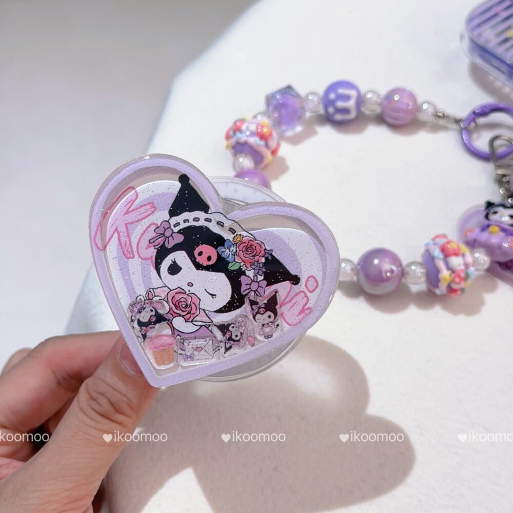 Kuromi ‘Rose Love’ Glitter Purple MagSafe Case Set