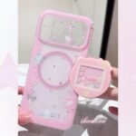 Kawaii Girl Dreamy Pink Glitter MagSafe Case Set