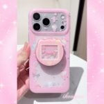 Kawaii Girl Dreamy Pink Glitter MagSafe Case Set