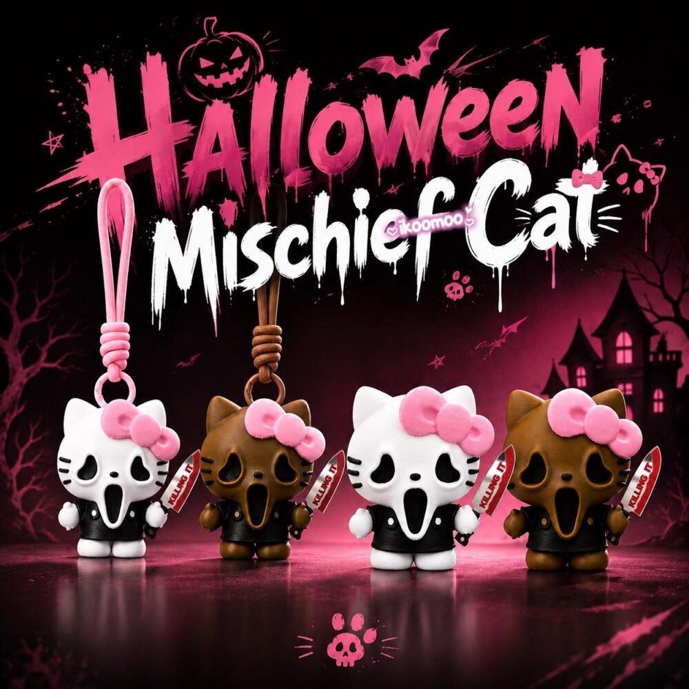 Halloween Mischief Cat Charm & Figurine