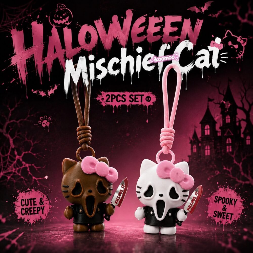 Halloween Mischief Cat Charm & Figurine