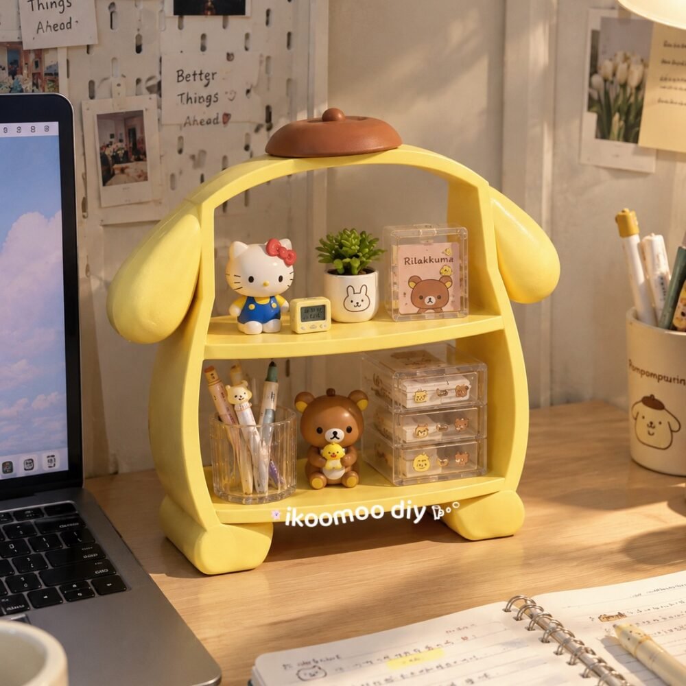 Cute Character Desk Organizer | 3D Printed Desktop Shelf
