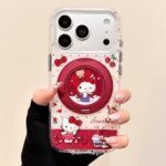 Cherry Kitty Burgundy Red MagSafe Case with Holder