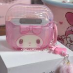 Mymelody Jelly Pink AirPods Case with Charm