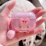 Mymelody Jelly Pink AirPods Case with Charm