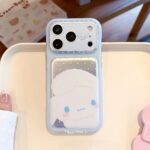 Cute Cinnamoroll Baby Blue Silver-Shine Phone Case