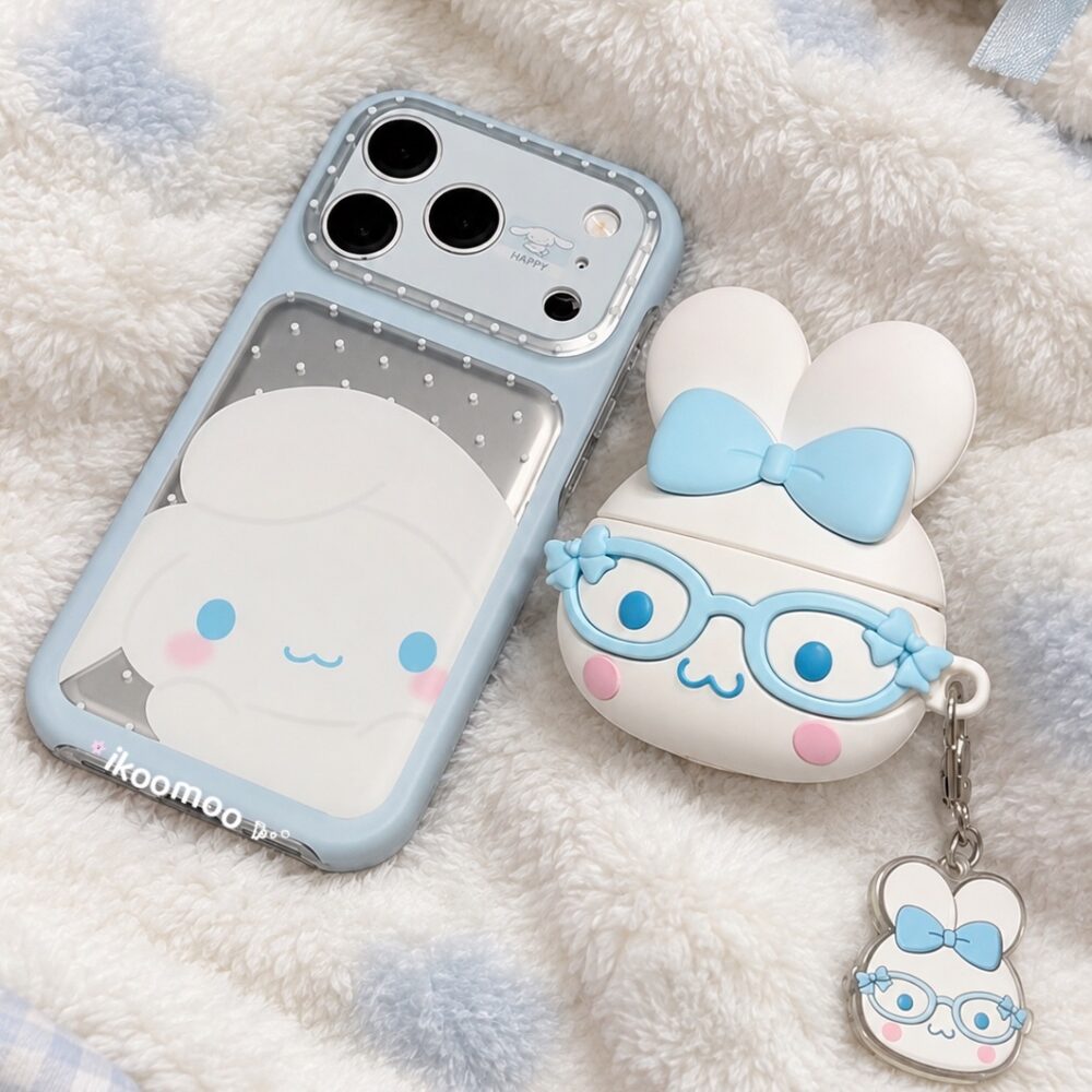 Cute Cinnamoroll Baby Blue Silver-Shine Phone Case