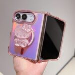 Pink Flaming Sky MagSafe iPhone Duo Case & Crystal Pink Kitty Phone Grip