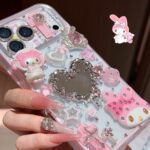 Melody Coquette Pink Lava Heart Mirror Decor Phone Case