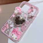 Melody Coquette Pink Lava Heart Mirror Decor Phone Case